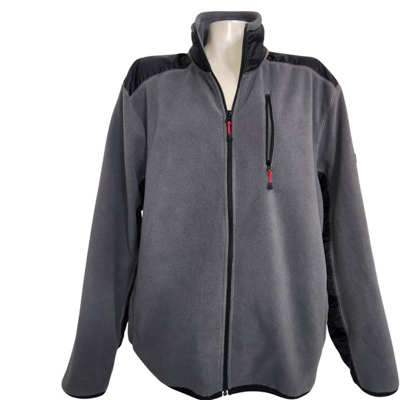 Tommy Hilfiger Other - Tommy Hilfiger Expedition Mens XL Gray‎ Black Full Zip Fleece Jacket Outdoor
